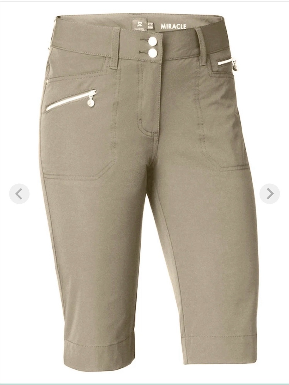 Miracle Knee-Length Bermuda Short / capri in Almond casual or active wear